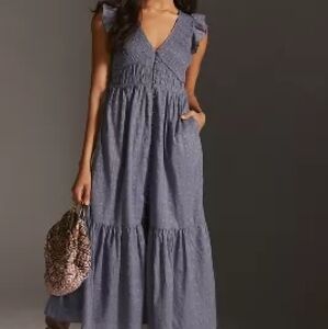 Elegant Blue Maxi Dress